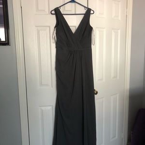 David’s Bridal Graphite Bridesmaid Dress Size 8